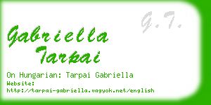 gabriella tarpai business card